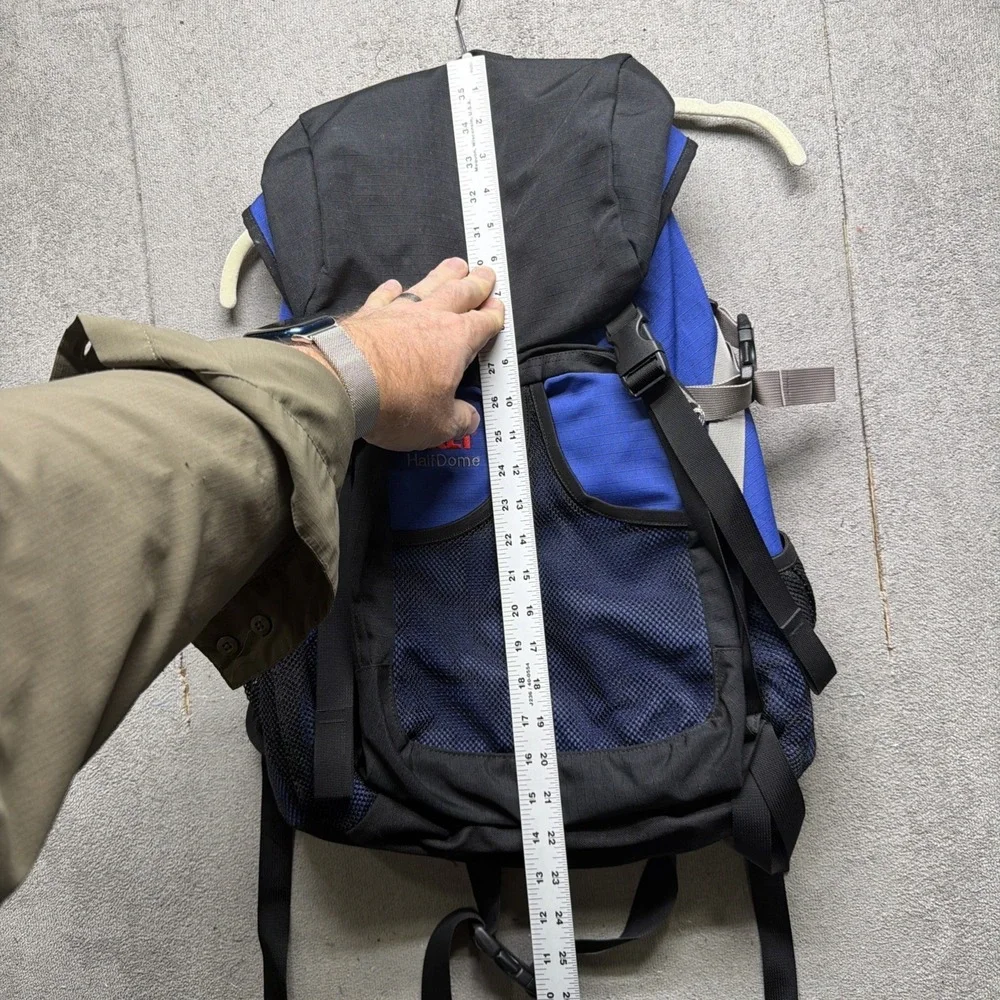 REI Half Dome Hiking Backpack Blue Black Internal Frame Daypack 50L